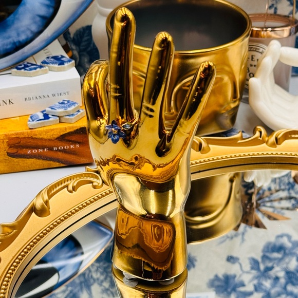 🆕 LES NEREIDES 🧿 NIB Siberian Iris and Faceted Glass Adjustable Ring - Picture 9 of 16